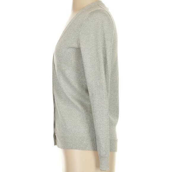 Banana Republic Silk Blend Knit Button Front Long Sleeve Cardigan Sweater Top - Picture 4 of 4